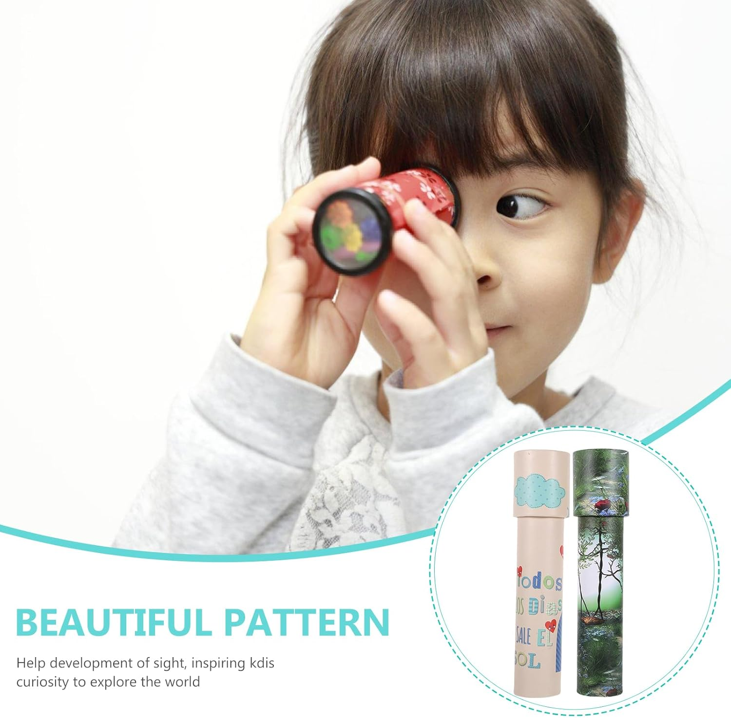 2Pcs Classic Kaleidoscope, Kalidescopes for Kids Educational Kaleidoscope Toy for Kids Birthday Party Favors, Random Style image number 3