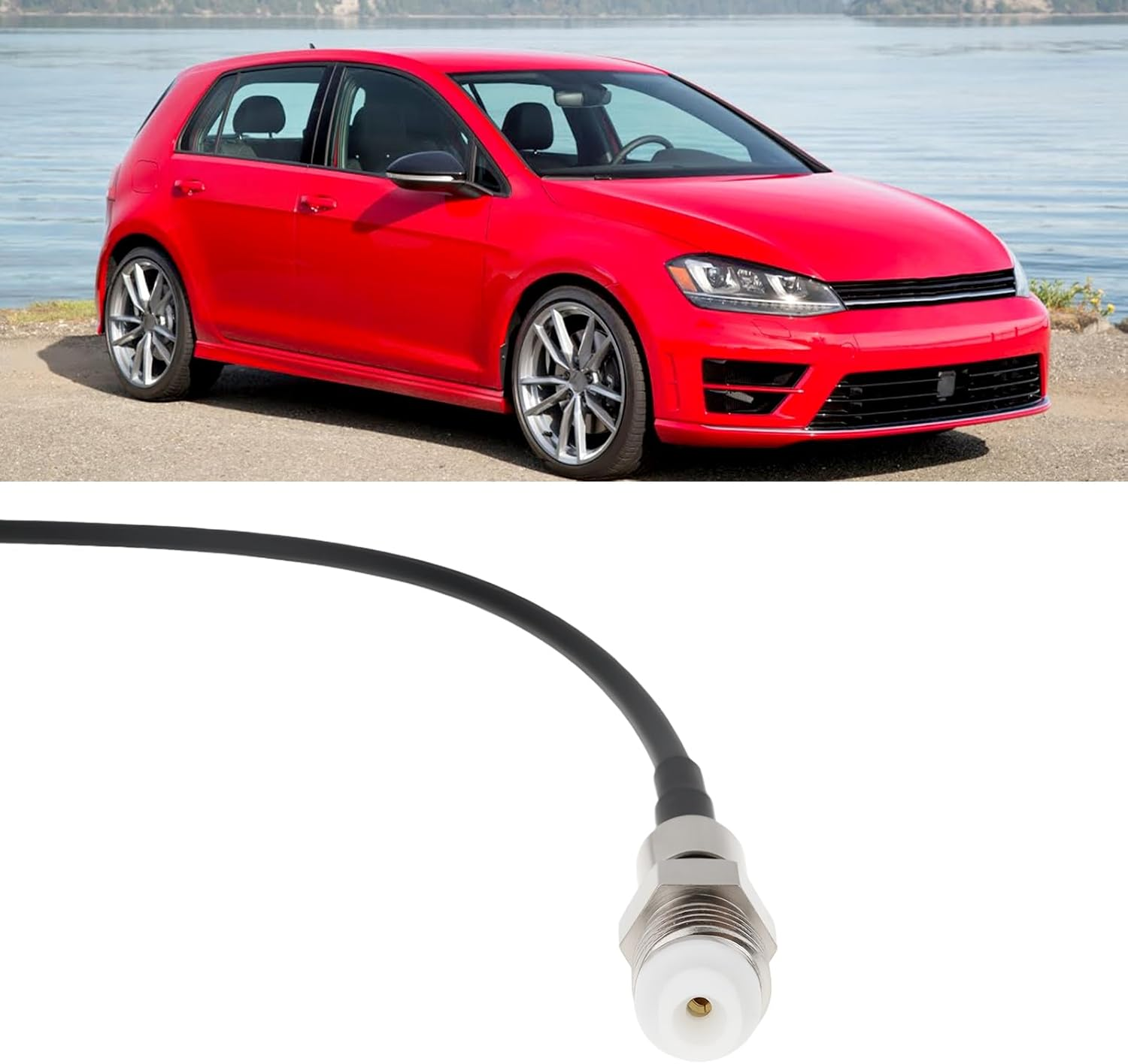 Ecsing Fakra Female to FME Female Antenna Adapter for In-Vehicle GPS Radios Bluetooth Phones