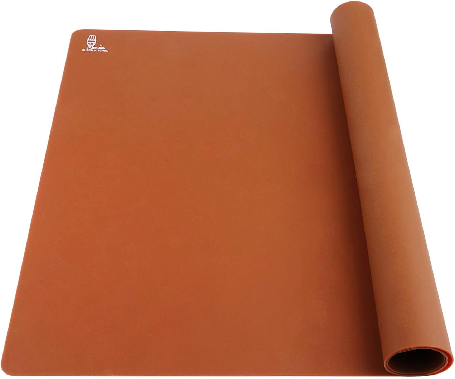 Super Kitchen Extra Large Multipurpose Silicone Nonstick Baking Mat, Pastry Mat, Heat Resistant Nonskid Table Mat, Countertop Protector, 23.4'' by 15.6''(Cool Gray)