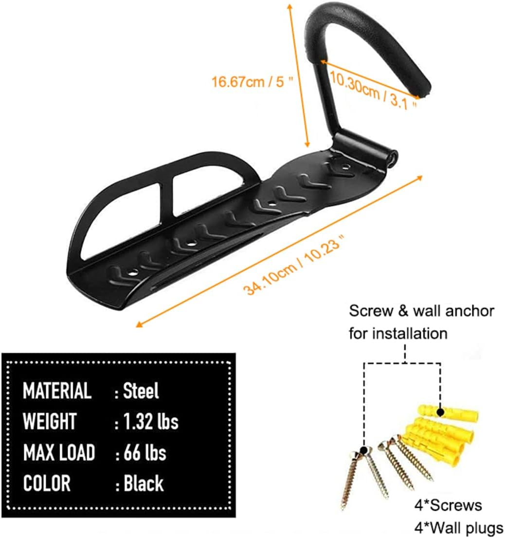 Elora Bicycle Steel Bike Wall Rack Mount Stand Holder Hook Garage Storage Hanger image number 1