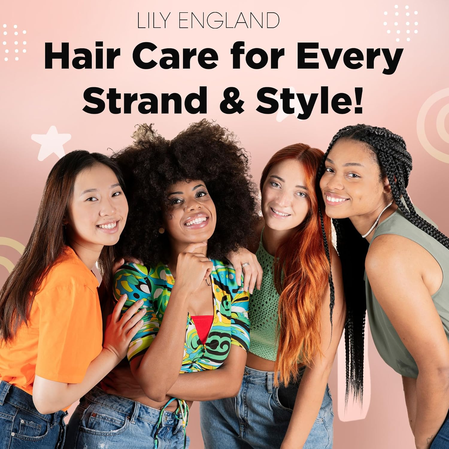 Lily England Detangle Hair Brush for Thick, Curly & Straight Hair - Fun Stocking Fillers for Teenage Girls & Kids with Decorative Stickers - Teenage Girl Gift (Rose Gold, 6 Pack + 39 Stickers) image number 4