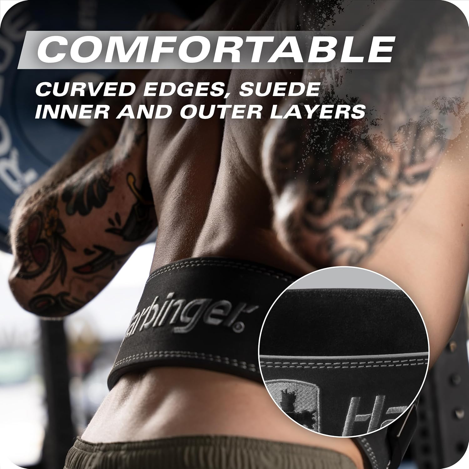 'Heavy Duty 10Mm Lever Belt for Powerlifting - IPF Approved, 4'' Wide, Adjustable Steel Lever Tensioning, Comfort Fit with Suede Lining, Durable Core Support for Heavy Lifting' image number 4