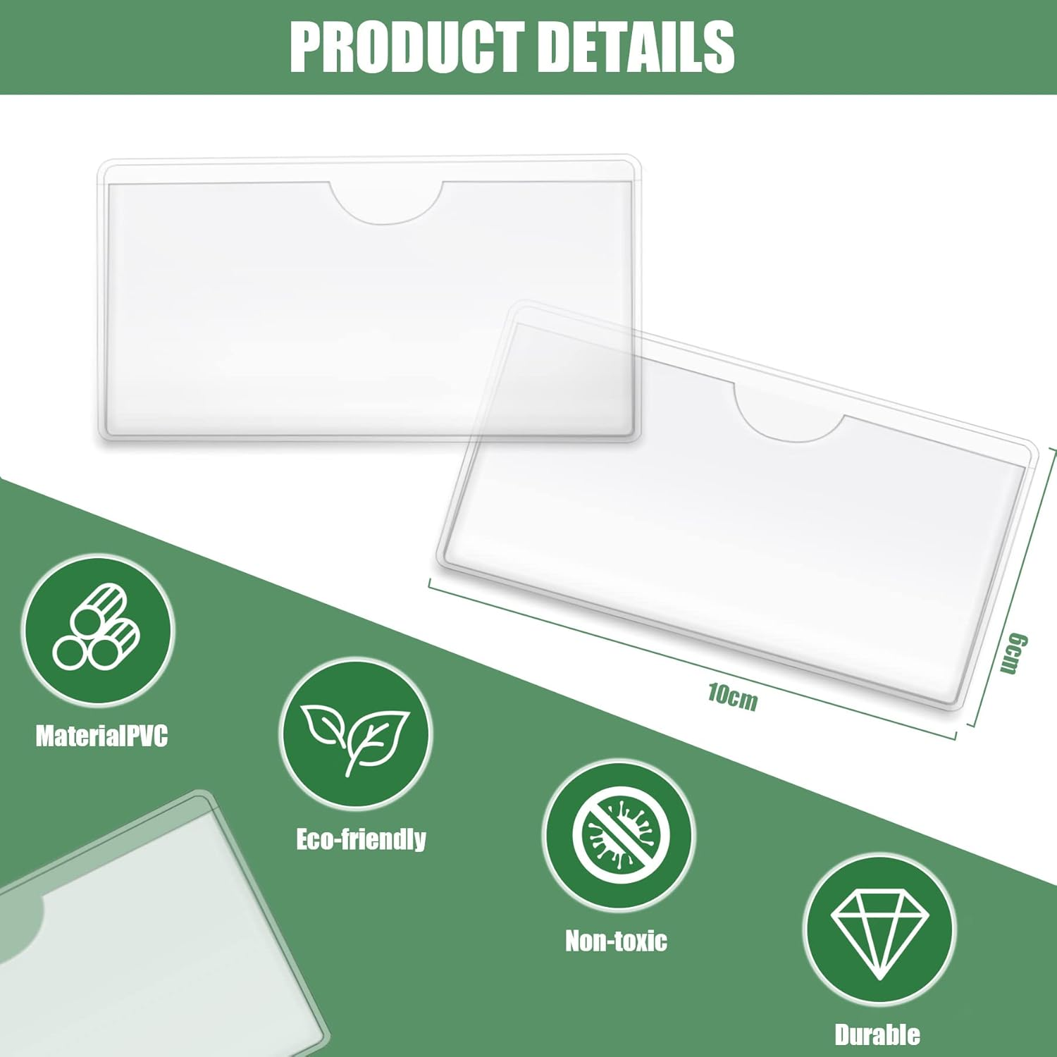 Self-Adhesive Label, Adhesive Label Holder Shelf Tag, Index Card Plastic Drawers File Cabinet Storage Bins Label Holder for Supermarket Bookshelf Mailbox Business Kitchen - 20Pcs image number 2