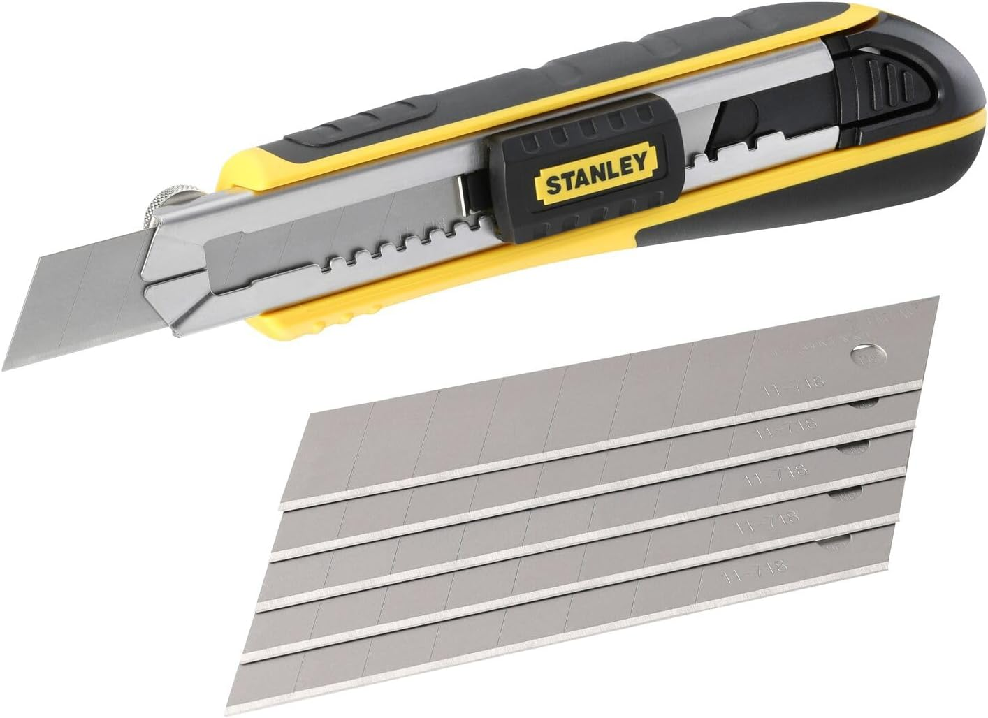 Stanley 0-10-481 Snap off Knife with Magazine, Silver/Yellow image number 5
