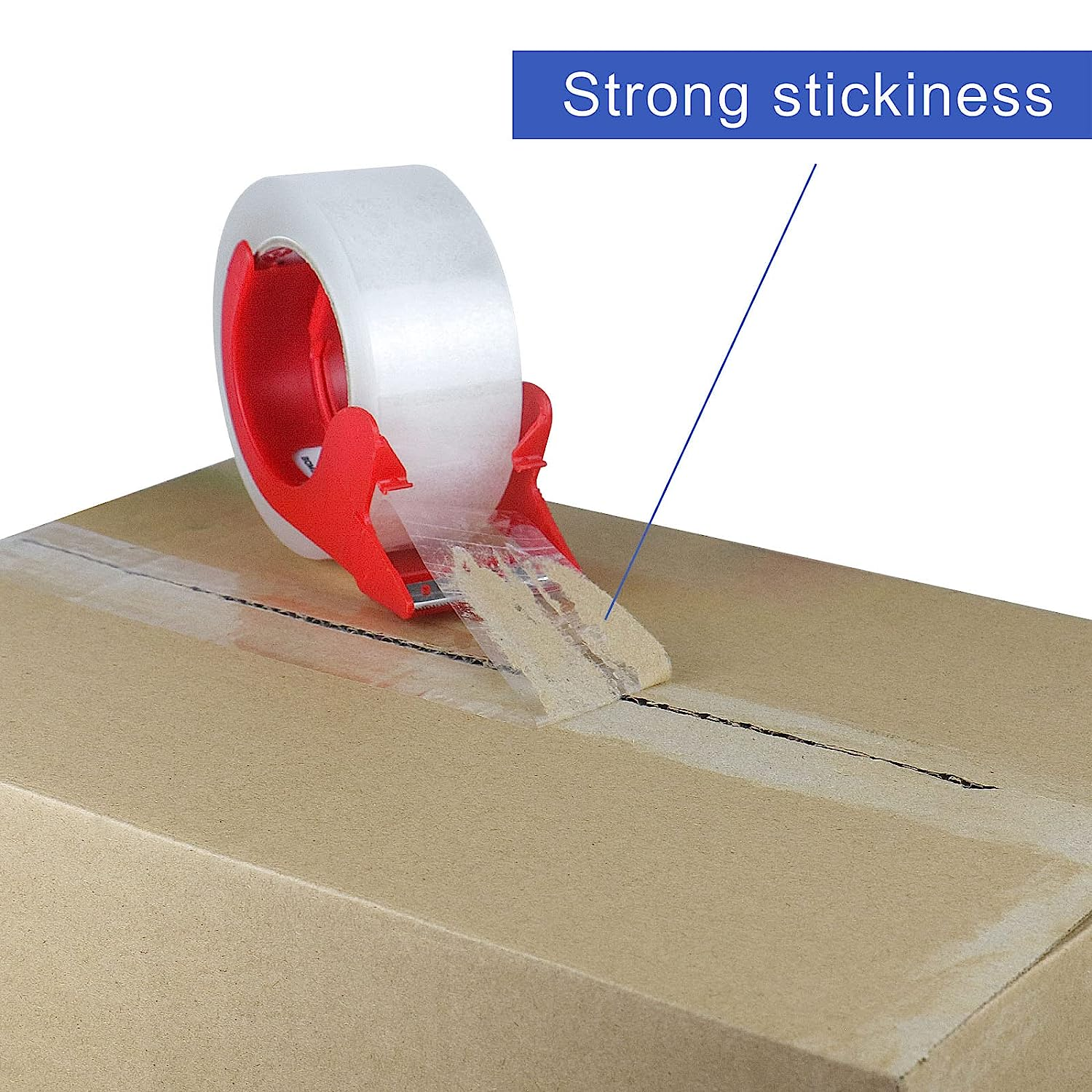 BOMEI PACK Clear Packing Tape, Heavy Duty Packaging Tape for Moving Shipping Sealing and Storage,1.96Mil Thick, 3 Rolls 1.88 Inch X 100M,Total 300M image number 1