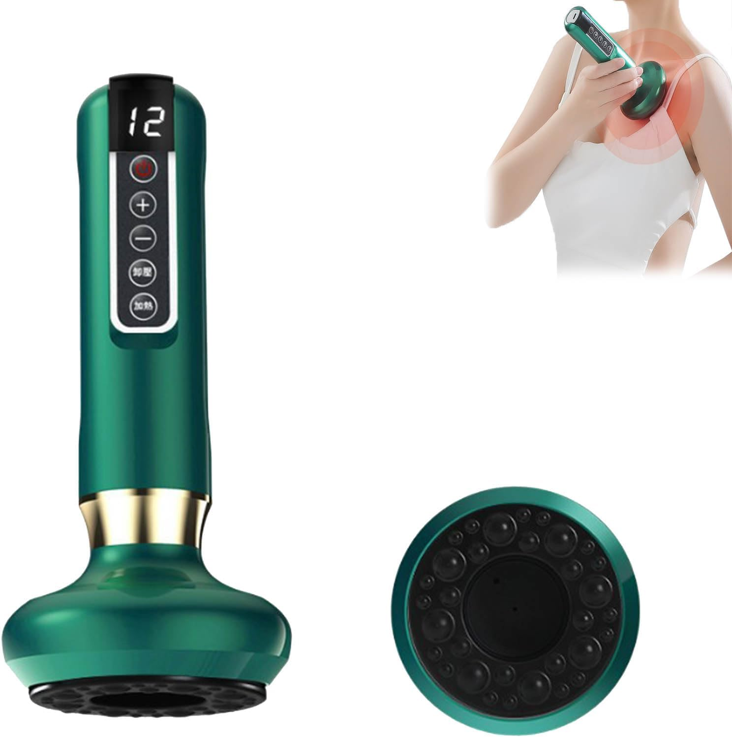 Bluile Cellulite Massager, Bluile anti Cellulite Massager, Handheld Cellulite Massager, Rechargeable & Cordless Anti-Cellulite Massager, Bluile Cellulite Popper (Red Light,Green) image number 5