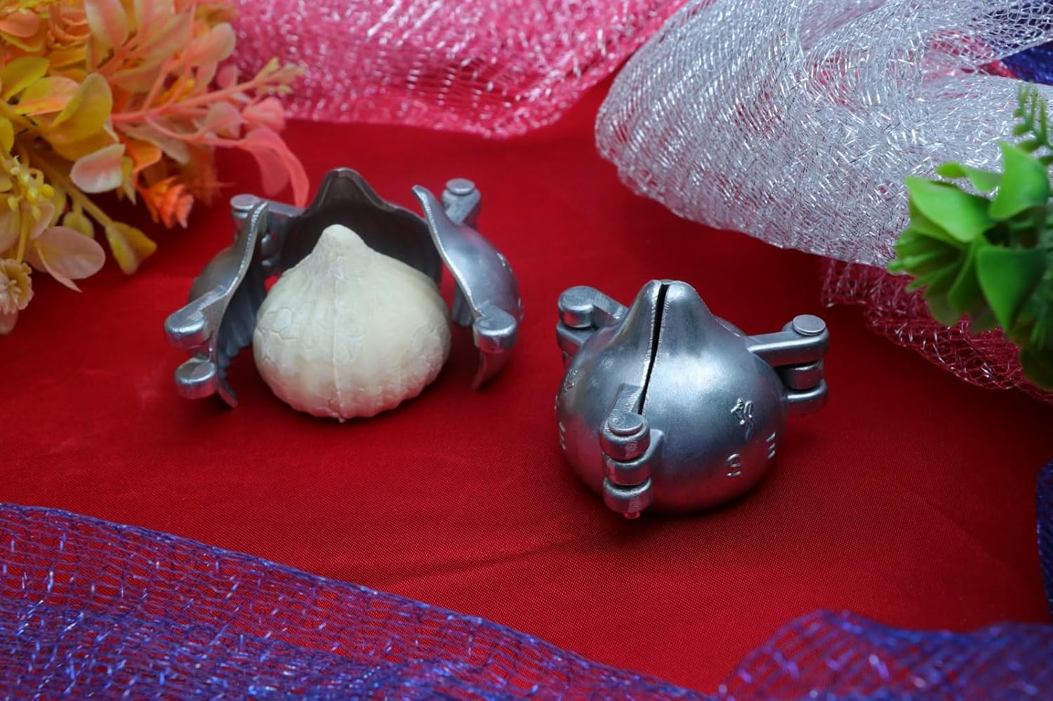 Modak Maker Mould Aluminum for Ganpati, Diwali, Dasra, and Other Festival Set of 2 image number 5