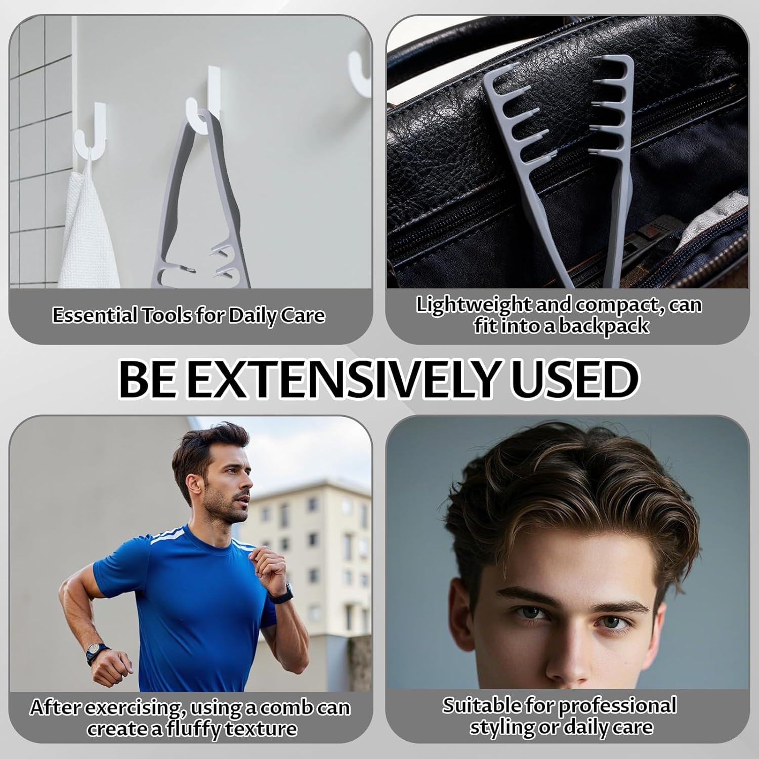 Styling Comb with Texture (Styling Comb with Texture Grey) image number 6