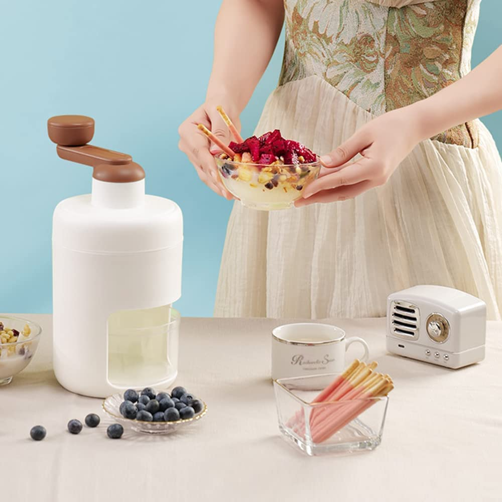 AYHOJIO Slushie Machine, Snow Cone Machine, Shaved Ice Machine, ICEE Slushy Maker Machine - Ice Cream, Snowcone, Kakigori, Bingsu, Cocktail, Margaritas Maker, Manual Ice Crusher Shaver for Kids Home image number 4