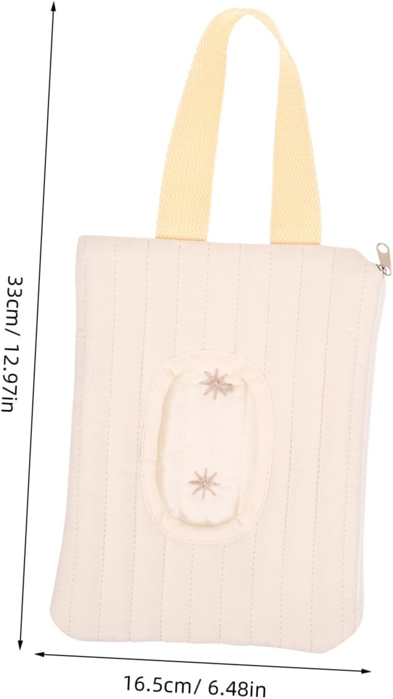 MERRYHAPY Refillable Baby Wipes Container and Hanging Stroller Organizer Embroidered Stars, Portable Travel Wipe Holder Case for Diaper Bags and Outdoor Use