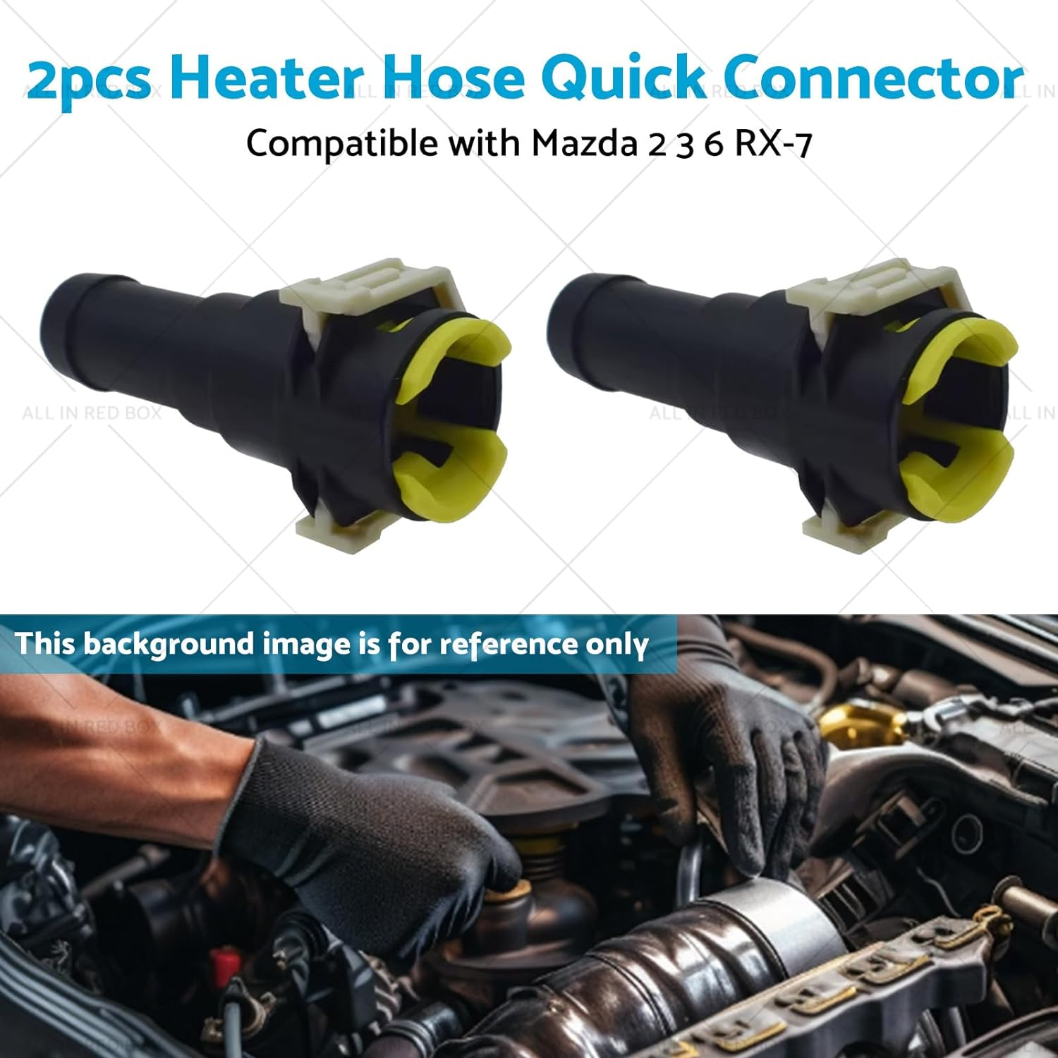 MAX COOL 2PCS Heater Hose Quick Connectors Suitable for Mazda MX-3 MX-6 RX-7 Protege MPV