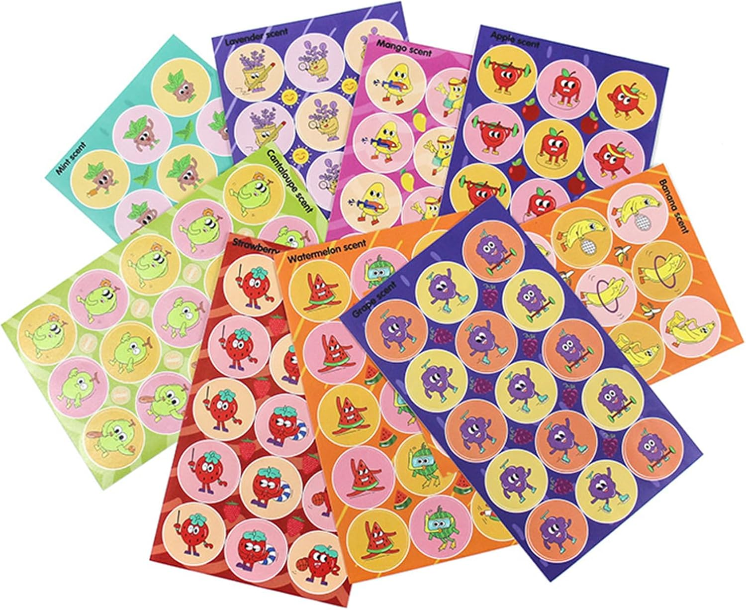 YSHIGUING 36 Sheets Smelly Stickers, Scratch and Sniff Stickers 9 Different Scents Stickers Reward Stickers for Kids Teachers Parents Motivational Water Christmas Birthday Party Favors Decorations