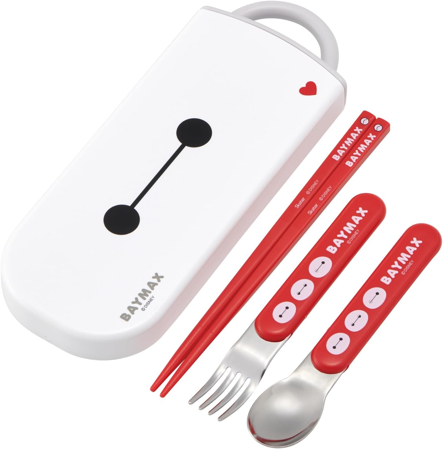 Skater TACC2AG Bento Lunch Box Trio Set (Chopsticks, Spoon, Fork), Easy to Open Slide Type, Antibacterial Treatment