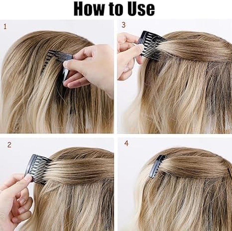 MIVES French Hair Twist Comb, 4Pcs Plastic, Black, Brown Onyx, Women, Medium to Long Hair, Hair Styling Enthusiasts, Female, Formal Occasions, Casual Daily Use image number 6