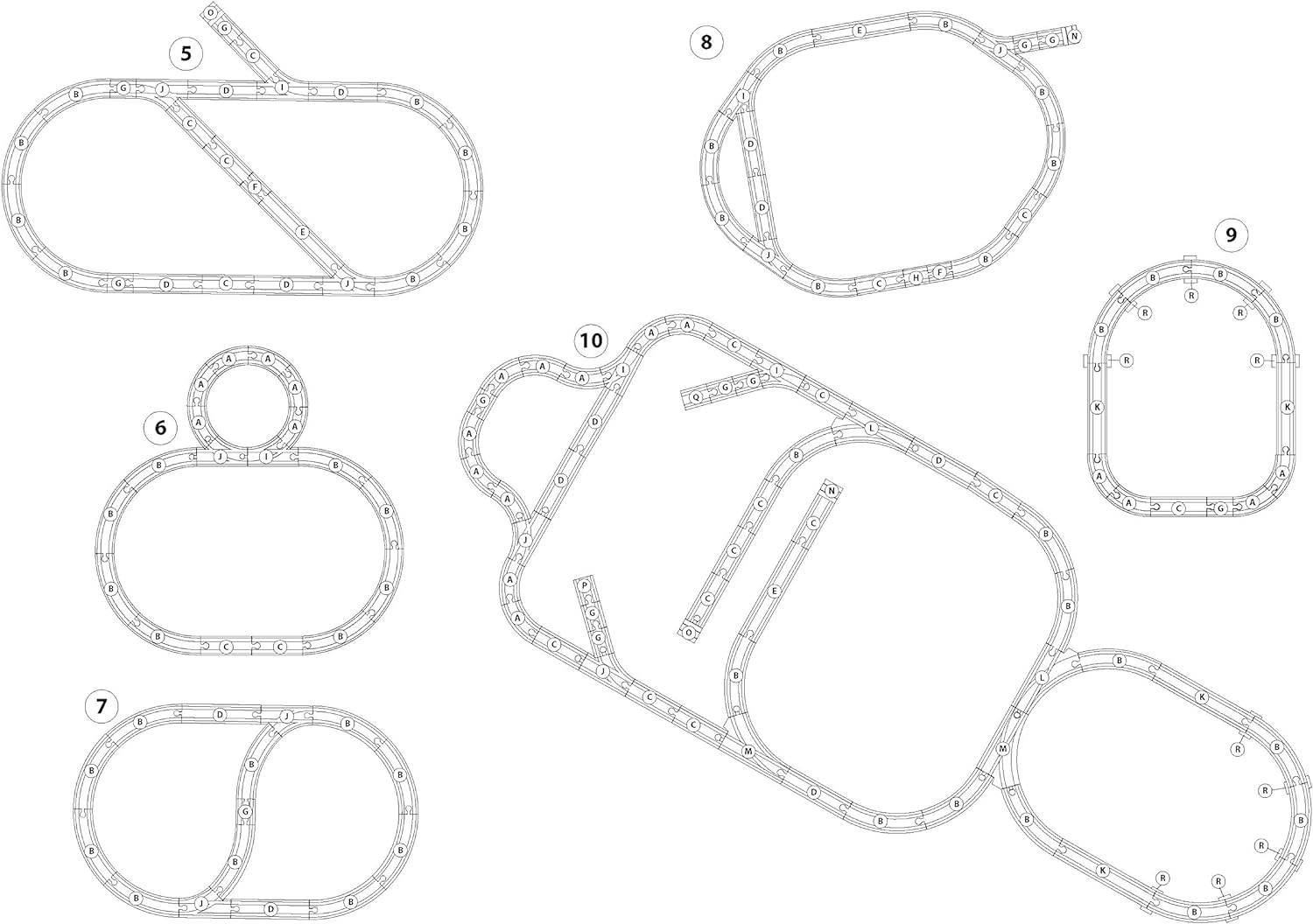 BRIO Deluxe Track Pack - 70Pcs Wooden Railway Pieces - Multicolor - O Scale - Train Track image number 1