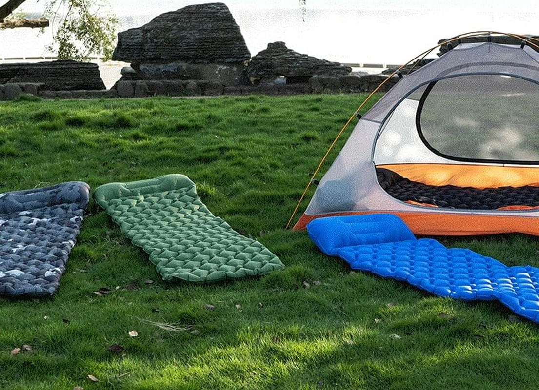 Camping Mattress Sleeping Mat Air Bed Pad Single with Foot Pump