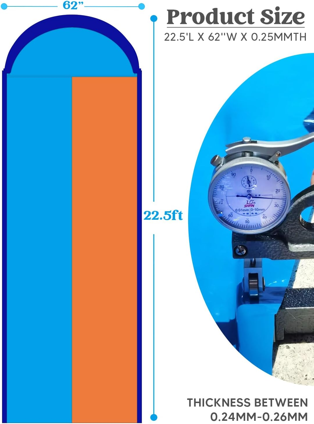 Sloosh 22.5FT Double Water Slides, Heavy Duty Lawn Slip and Slide with Sprinkler and 2 Inflatable Boards Backyard Yard Lawn Summer Outdoor Water Toy for Kids Adults image number 4