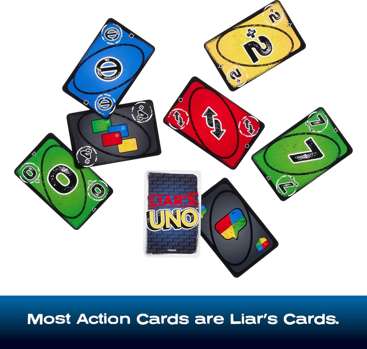 Mattel Games Liar&rsquo;S UNO Card Game for Adults, Kids, Families, Parties & Game Nights, Travel Fun, Outwit Other Players with Bluffing & Trickery image number 4