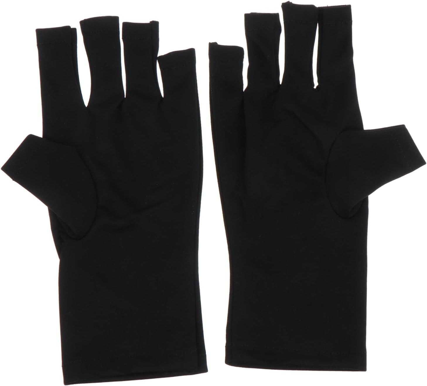 HONITANO 2Pcs Fingerless UV Protection Gloves for Manicure Lightweight Nail Sun Shield Comfortable Elastic Design for Gel Nail Treatments image number 2