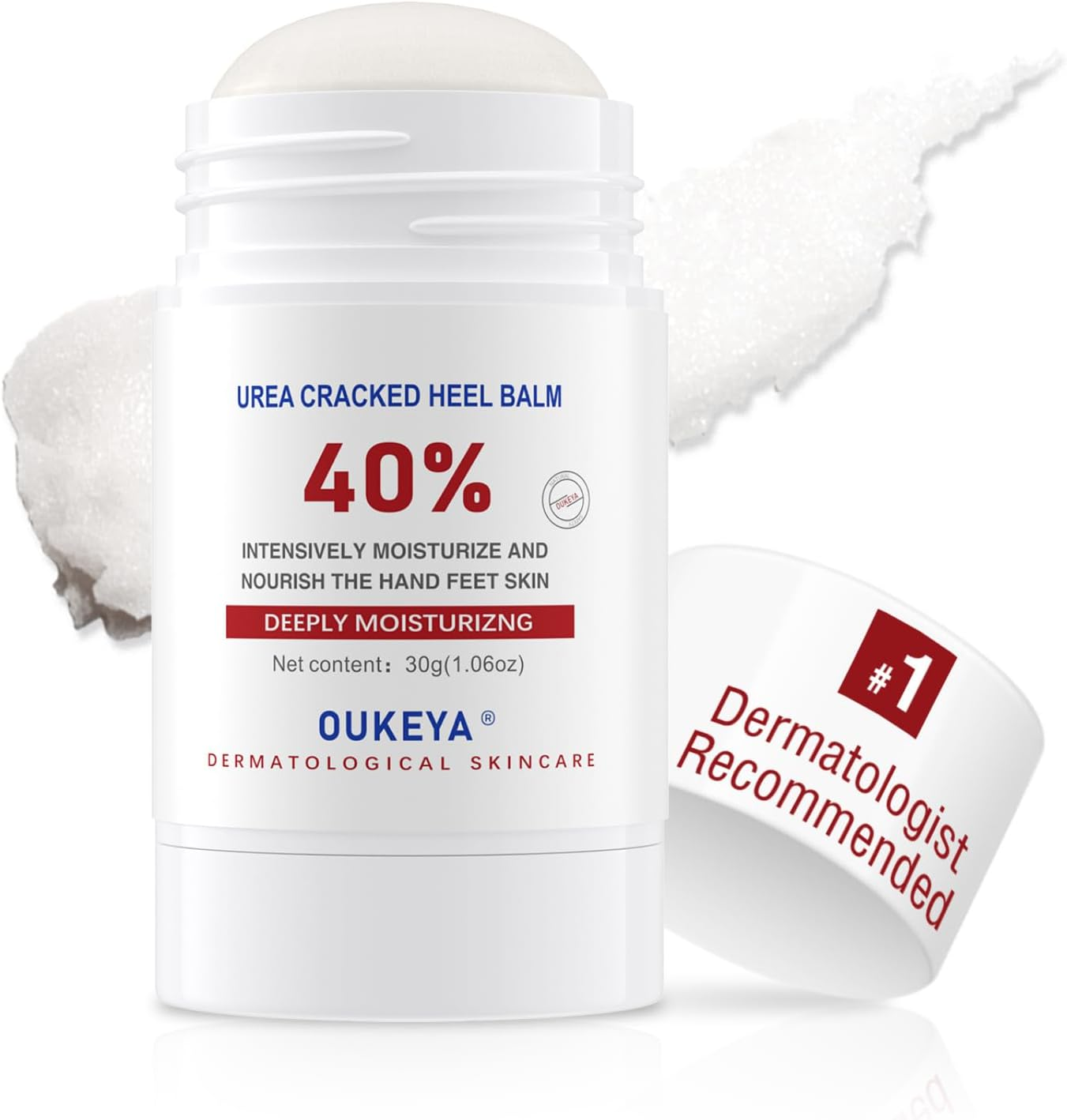 Urea Cream Stick 40% - Intensive Moisturizing Foot Cream for Dry, Cracked, Rough Skin on Heels & Feet, 1.06 Oz image number 3