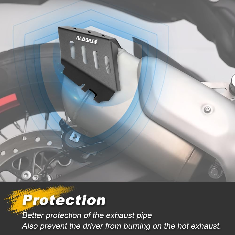 REARACE Exhaust Heat Shield Extender Guard Cover Protector Compatible with Royal Enfield Himalayan 450 2024, Guerrilla 450 2025 image number 2