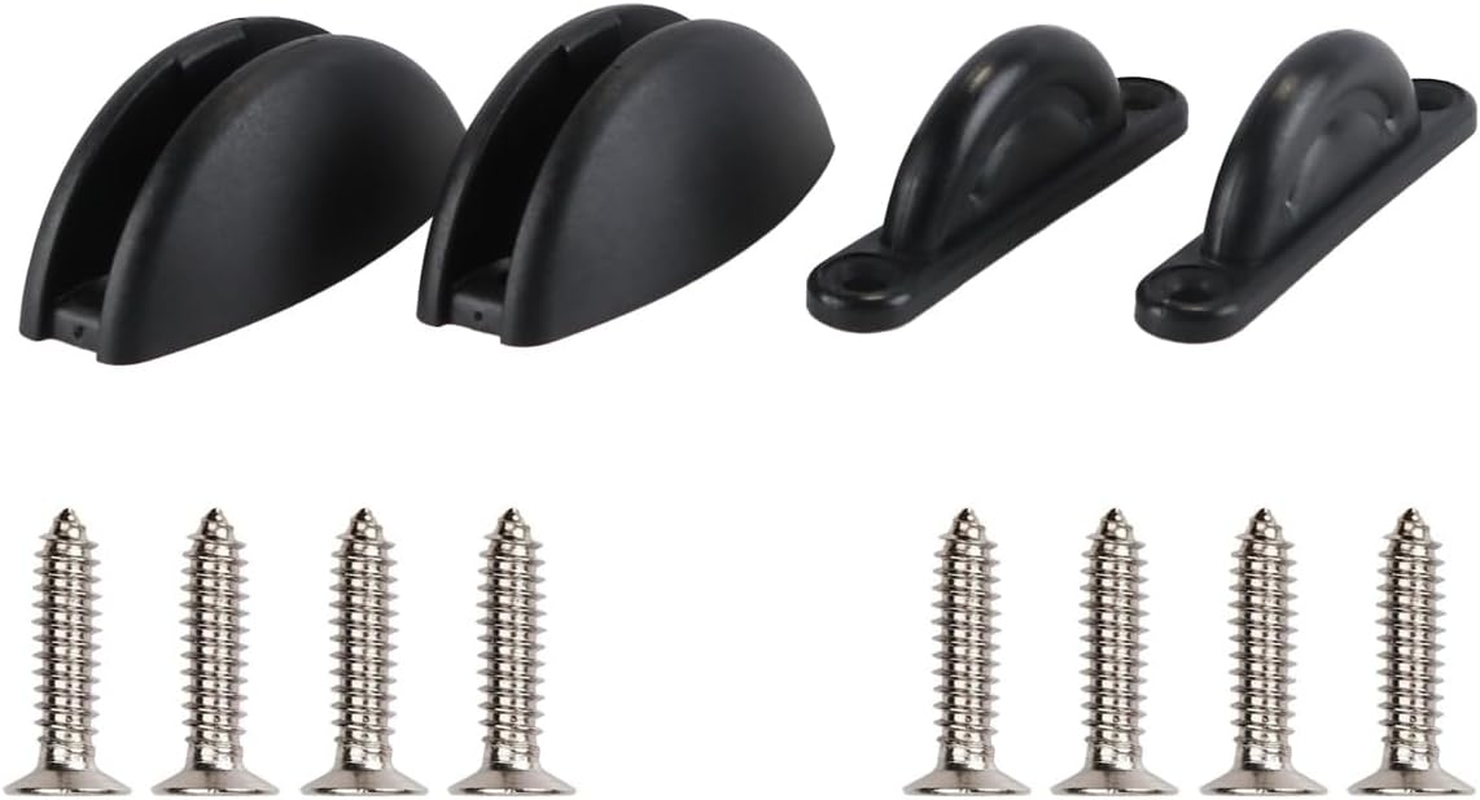 Gorise 2Pcs Caravan Door Retainer Door Stopper, Retaining Catch Holder Nylon with Screws RV for Caravan Motorhome Campervans (Black) image number 6