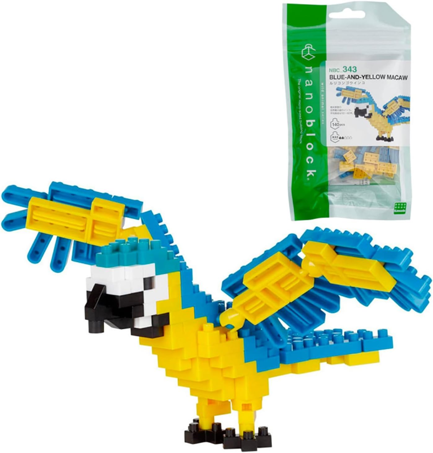 Nanoblock - Sulphur-Crested Cockatoo, Birds, Nanoblock Collection Series Building Kit, 130