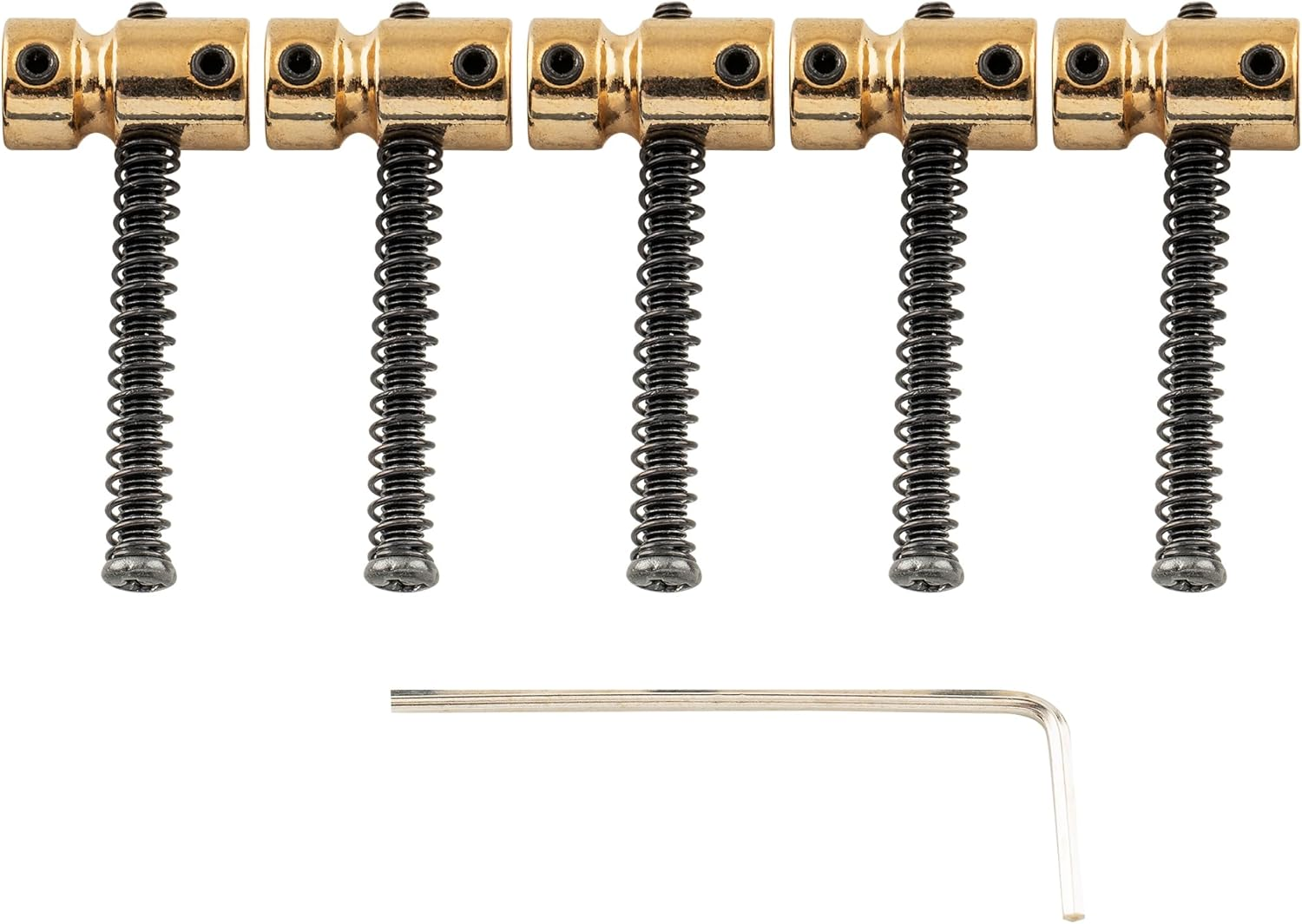 Musiclily Pro 17Mm Steel Bass Bridge Saddles for 5-String Precision and Jazz Bass, Chrome (Set of 5)