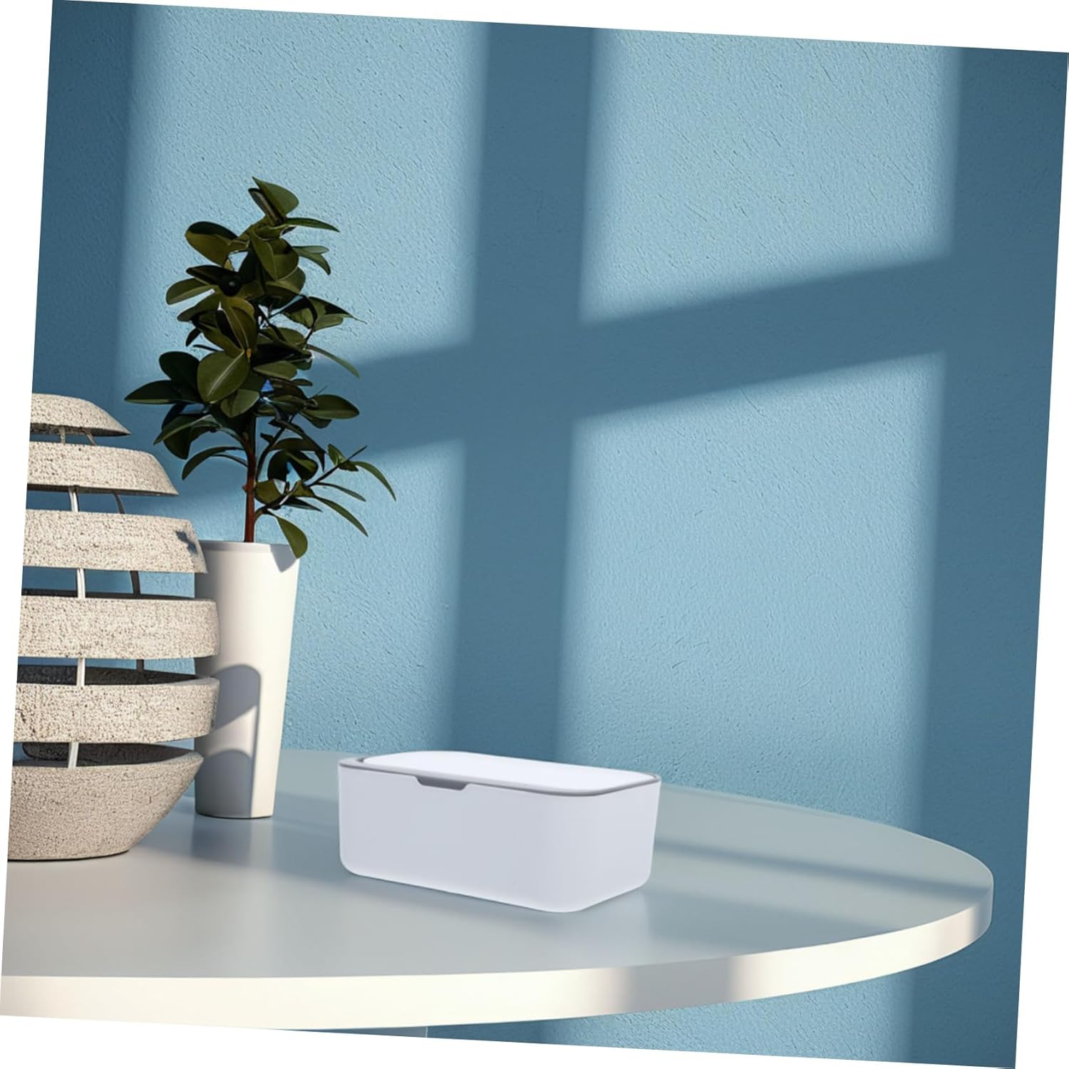 DOITOOL Elegant Desktop Tissue Box Facial Tissue Dispenser Refillable Wipes Container for Home Office School