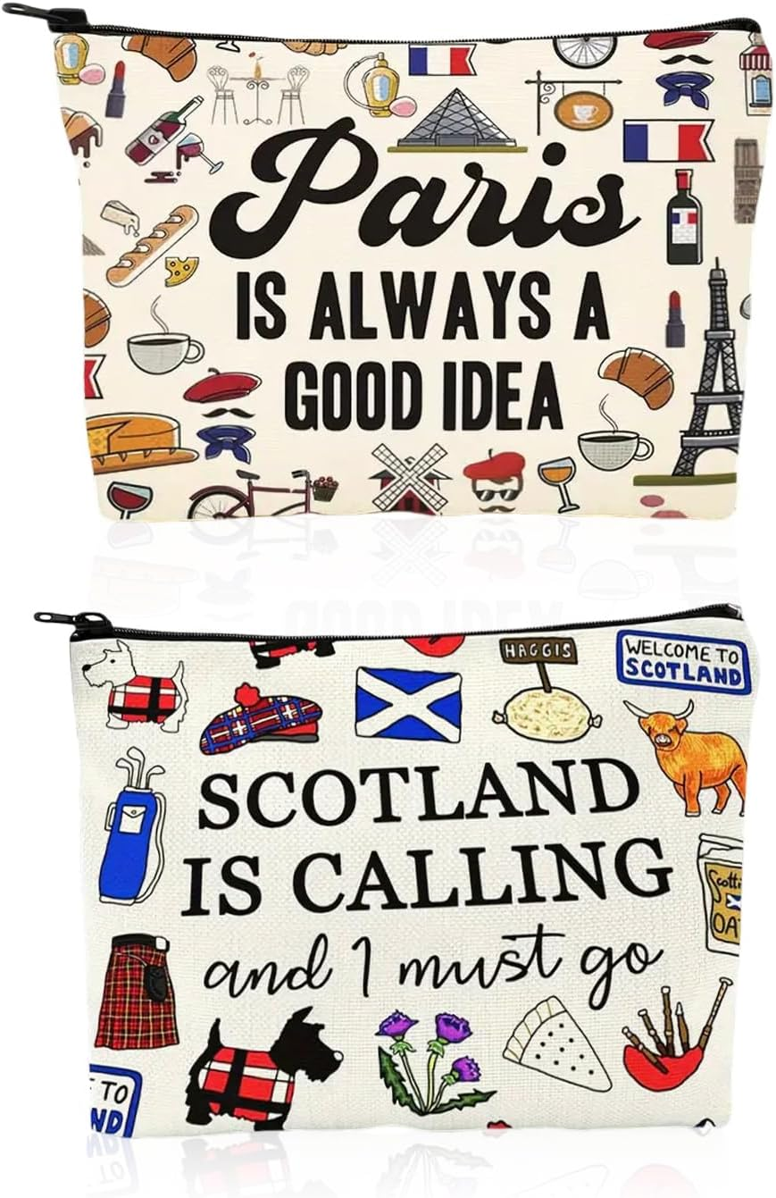 2 Pieces Cartoon Printed Storage Bag, Funny Makeup Bag, Driving Bag, Multifunctional Storage Bag