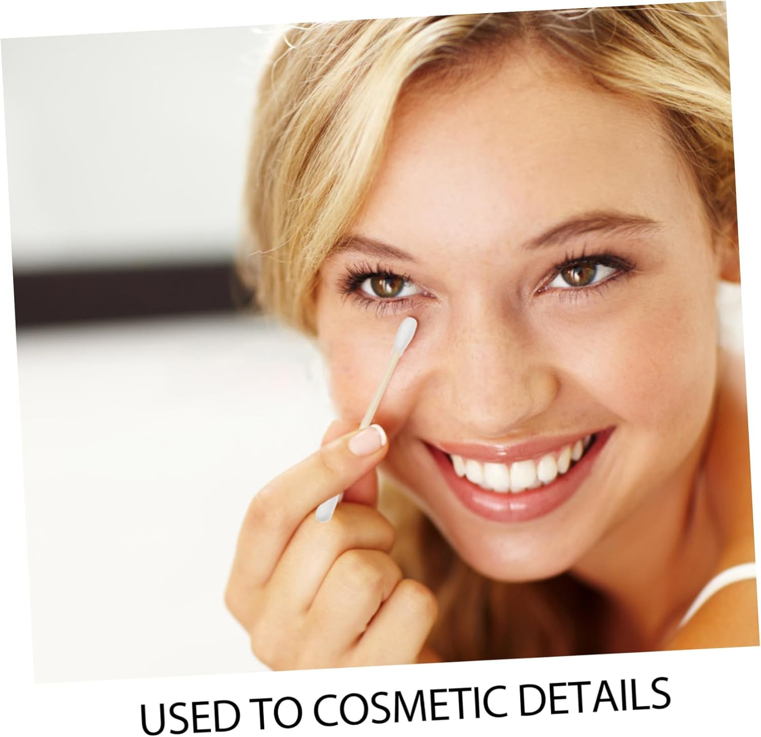 100Pcs Makeup Cotton Swabs Dual-Ended Sterilized Cotton Buds Bamboo Handles for Ear Cleaning Detailing and Electronics image number 6