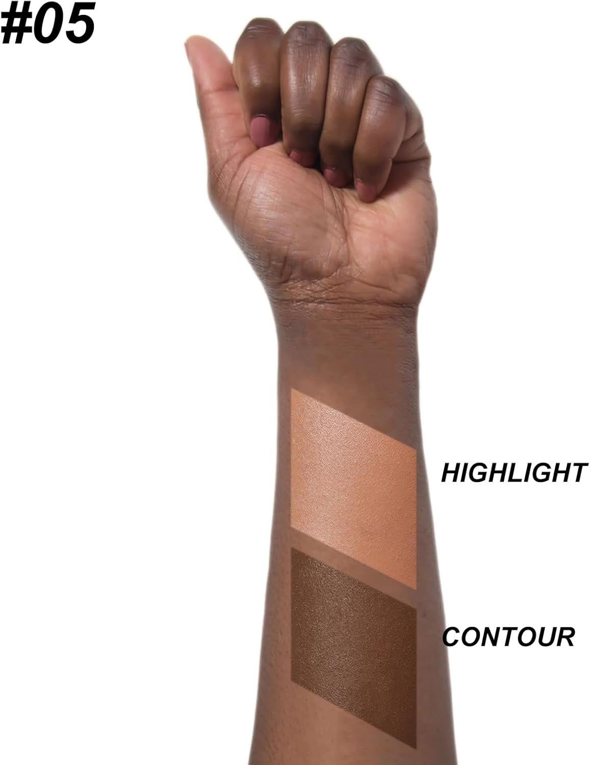 FOCALLURE 2 in 1 Cream Bronzer and Highlighter Stick,Non-Greasy & Non-Drying Contour Makeup Pencil,Easy to Create a Natural Matte Finishing with Highly Formula,Long Lasting & Waterproof Face Brighten Make up Pen,Deep image number 5