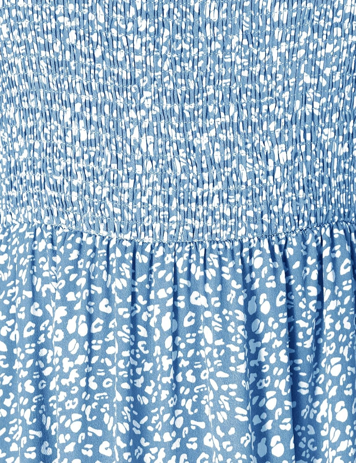 Womens Nursing Dress Summer Floral Print Short Flutter Sleeve Crew Neck Smocked High Waist Flowy Maxi with Pockets image number 5