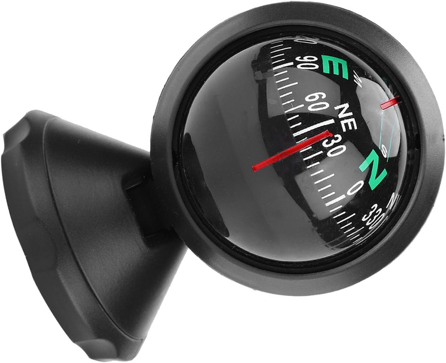 Ball Compass for Vehicle Boat, Electronic Adjustable Black Night Vision with Mounting Bracket, Easy Direction Reading, Sturdy and Durable image number 6