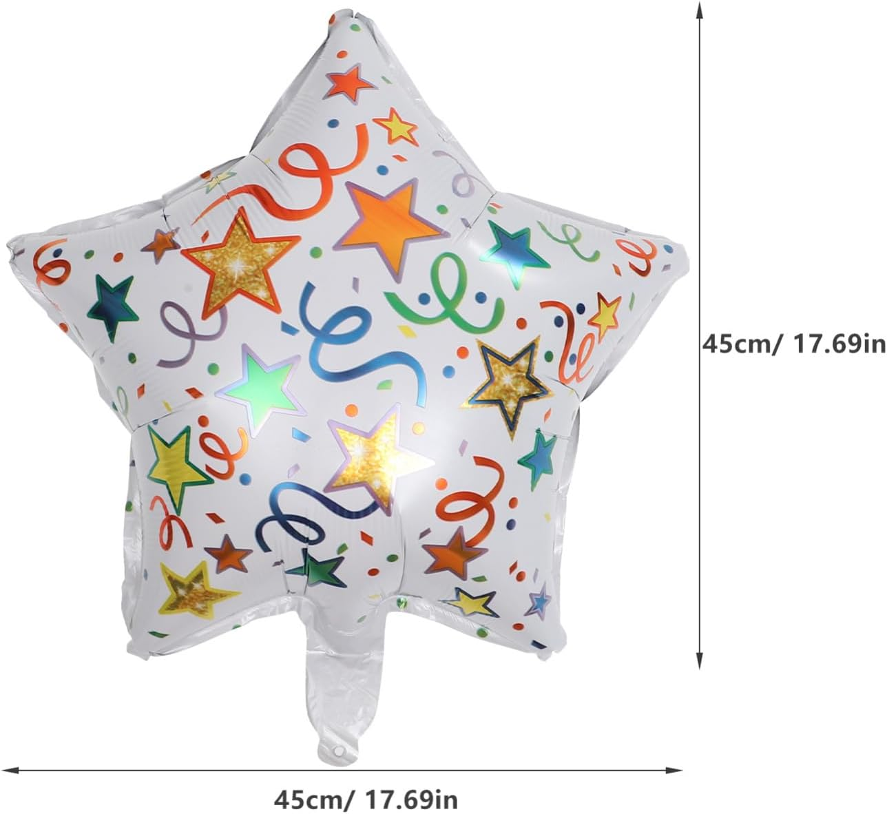 10Pcs Aluminum Foil Star Balloons: 17In Festival Sequin Balloons Star Balloons Decorations Balloons for New Year Christmas Party image number 1