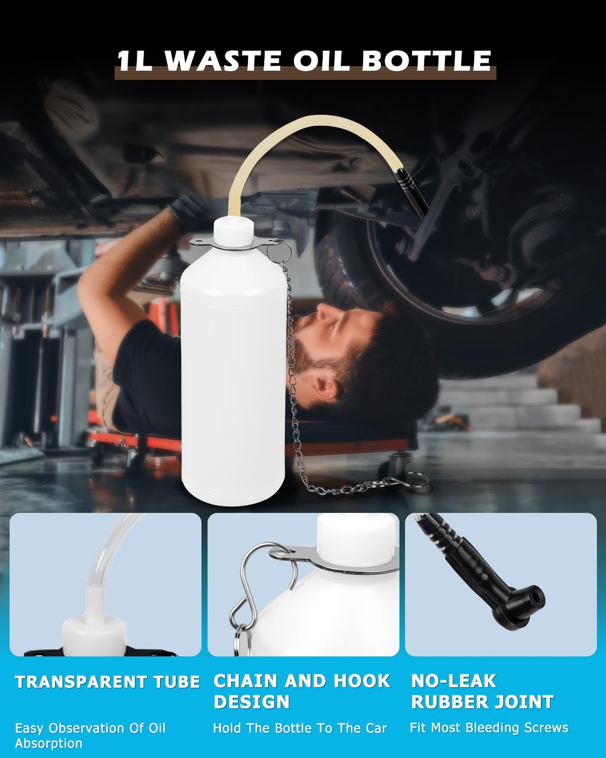 DAYUAN 3L Hand Brake Fluid Bleeder Bleeding One Man Tool Kit image number 6