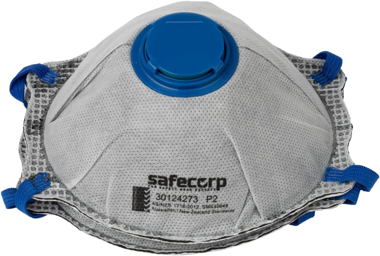 P2 DISPOSABLE RESPIRATOR MASK with CARBON VALVE 2PK image number 2