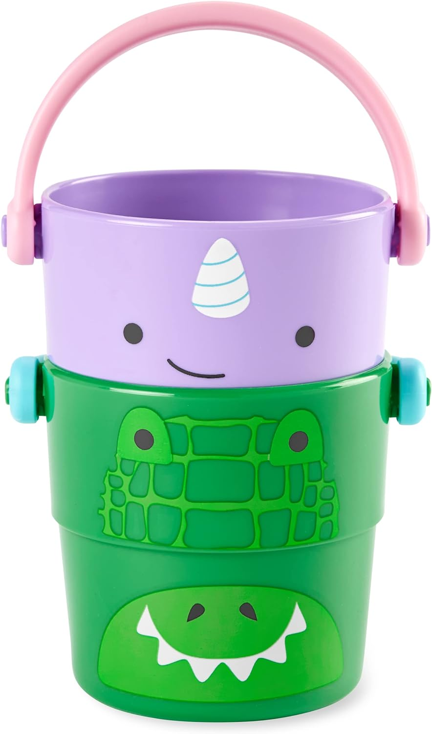 Skip Hop Baby&rsquo;S Zoo Stack & Pour Buckets - Stacking Bath Toys & Water Play Toys for Toddlers - Colourful Stackable Buckets to Encourage Motor Skills, Coordination & Sorting image number 2
