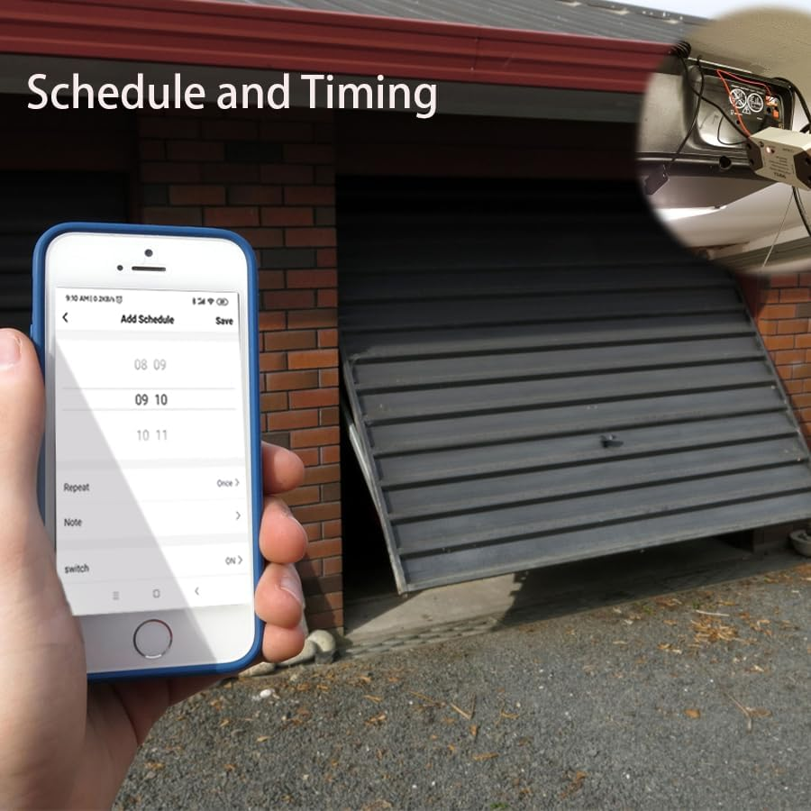 Uantii Smart Garage Door Opener Tuya Wifi Garage Door Controller APP and Voice Control,Works with Smart Life App,No Hub Required image number 1