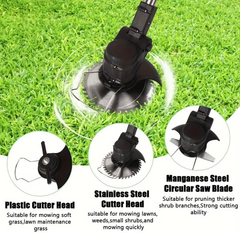 3200W Electric Brushcutter with 36V Lithium Battery, 4 Metal Blades, 10 Plastic Blades, AU Plug image number 1