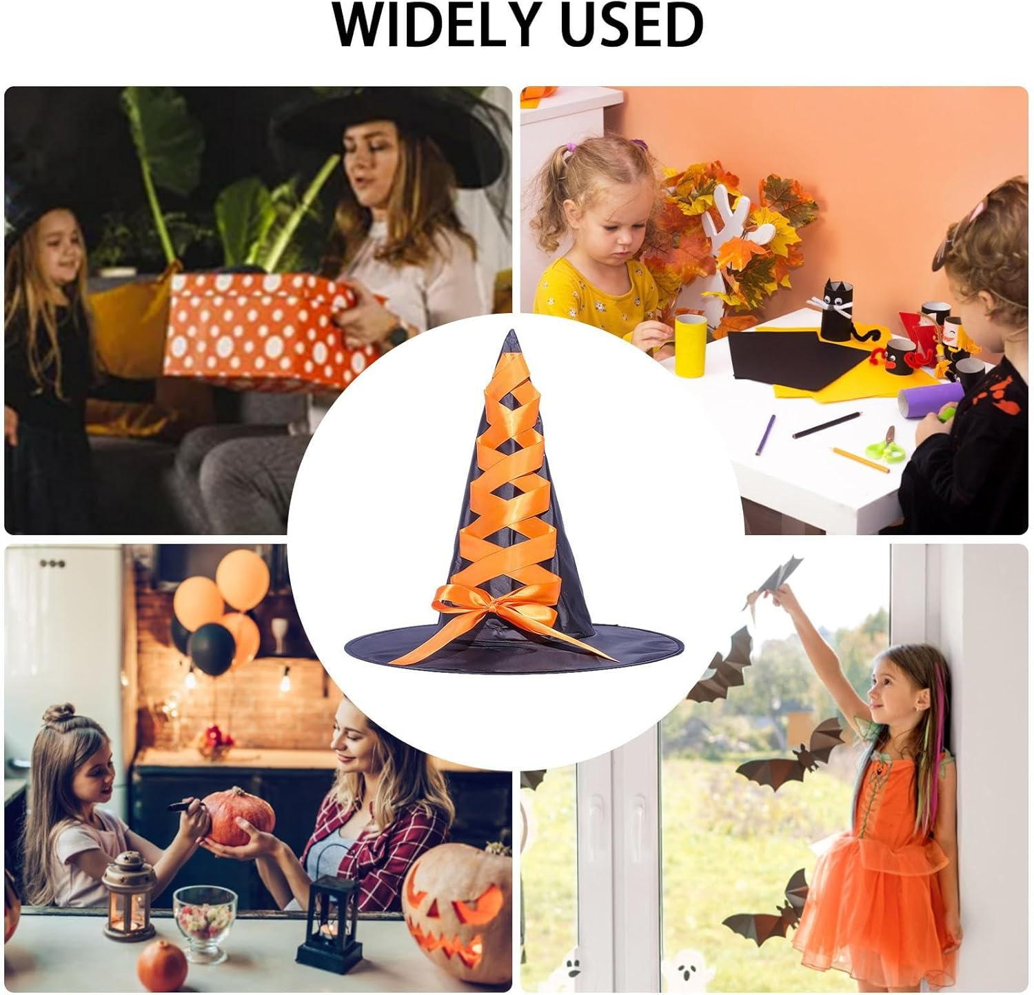 Witch Dress up Accessories,Halloween Fairytale Accessories Fancy Witch Dress up - Wizard Cosplay Witch Hat Broom for Teen Girls for Role-, Costume, Parade, Cosplay Imtrub image number 3