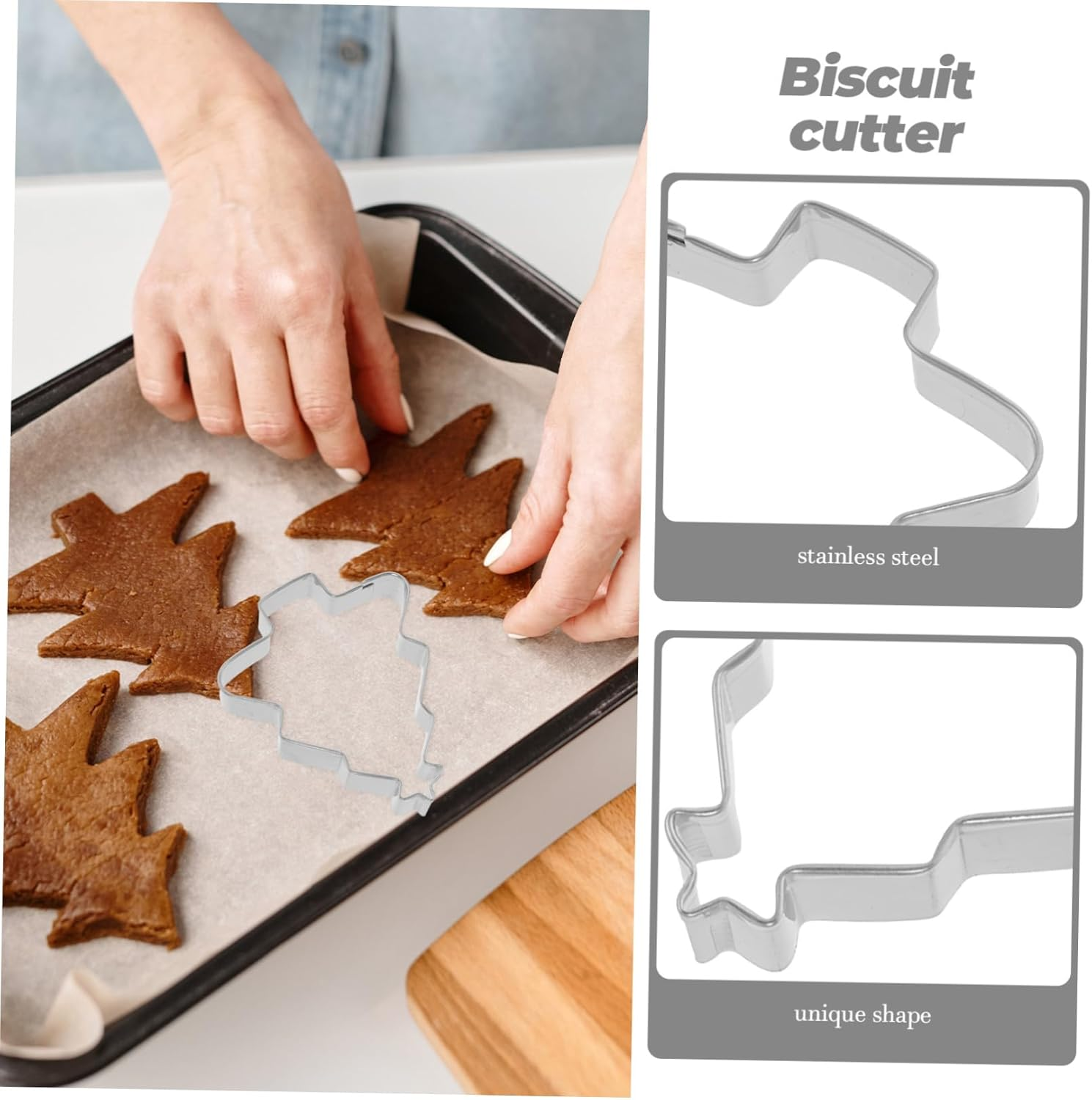 16Pc Stainless Steel Cookie Cutters Set round Circle Biscuit Cutter Molds for Christmas Fondant Cakes Baking Tools image number 2