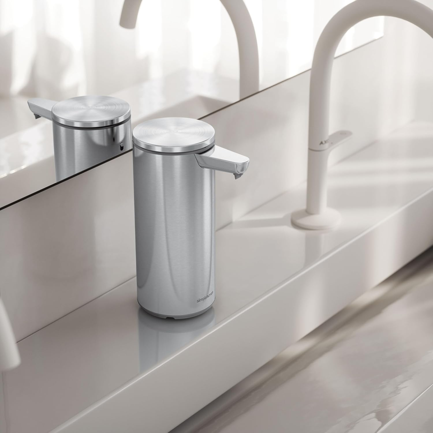 Simplehuman 9 Oz. Touch-Free Automatic Rechargeable Sensor Pump, Brushed Stainless Steel, 2024 Model image number 1