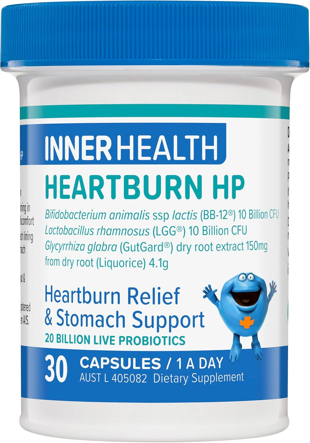 Inner Health Heartburn HP Herbal Probiotic - for Heartburn & Indigestion Relief & Stomach Support - 30 Capsules image number 1