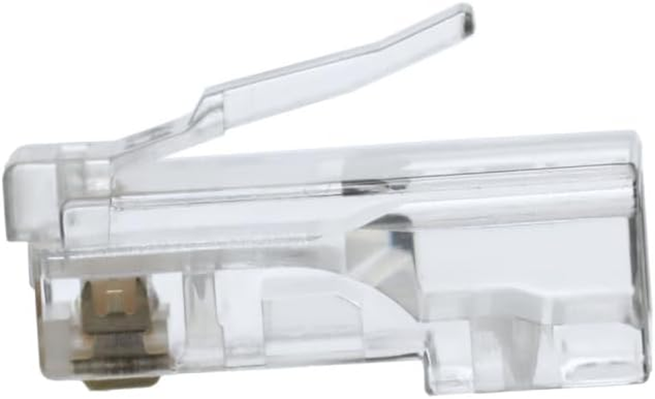 Klein Tools VDV826-603 RJ45 Connectors, Cat6 Modular Data Plugs with 3-Pronged Contact for Solid or Stranded Conductors, 25-Pack - 10-Pack image number 1