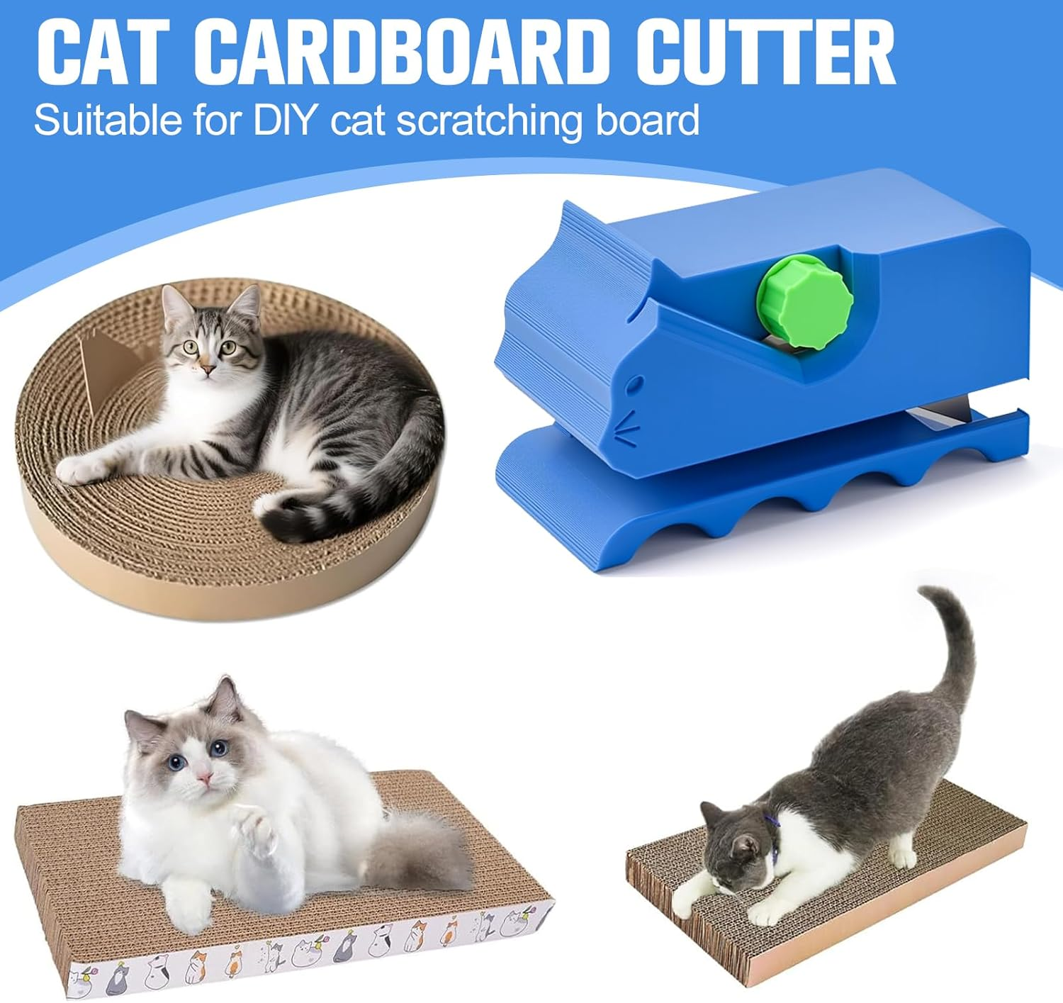 Cutter for Cat Scratchers Handheld with Blades, DIY Cat Scratching Cardboard Recycling Cutting Tool for Cat Lovers image number 6
