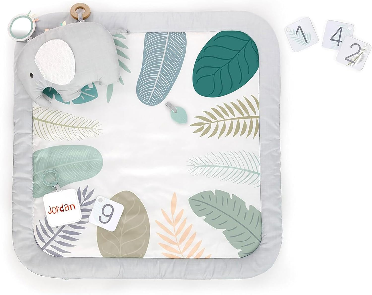 Ingenuity Sprout Spot Baby Milestone Tummy Time Activity Mat and Play Gym Unisex Ages 0+ Months 40 X 40 Inches