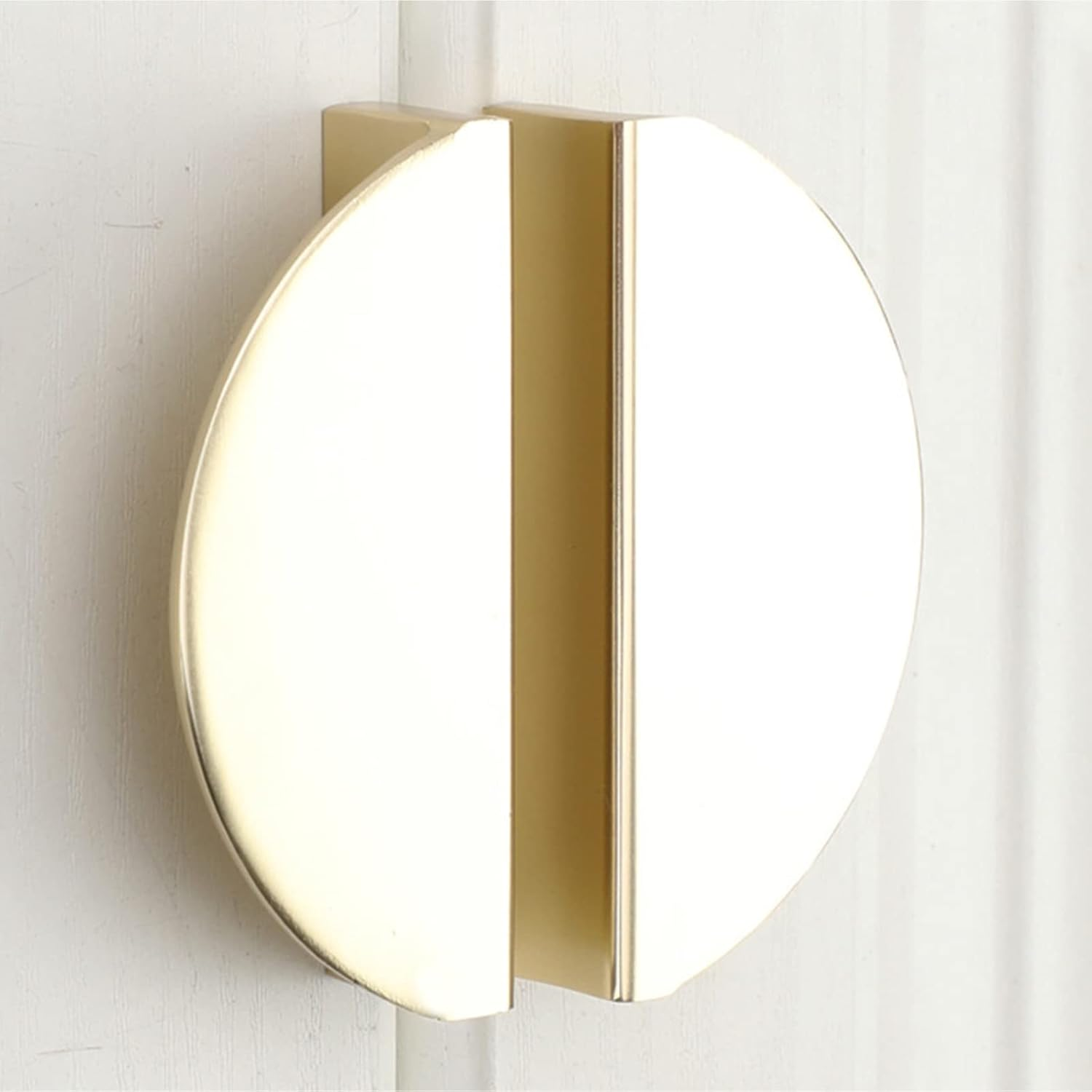 Acbbmns 10-Pack Semicircle Cabinet Handles Hole Centers 2.5 Inch(64Mm), Brass Half Circle Moon Drawer Pulls Kitchen Cupboard Dresser Knobs with Screws - Black image number 6