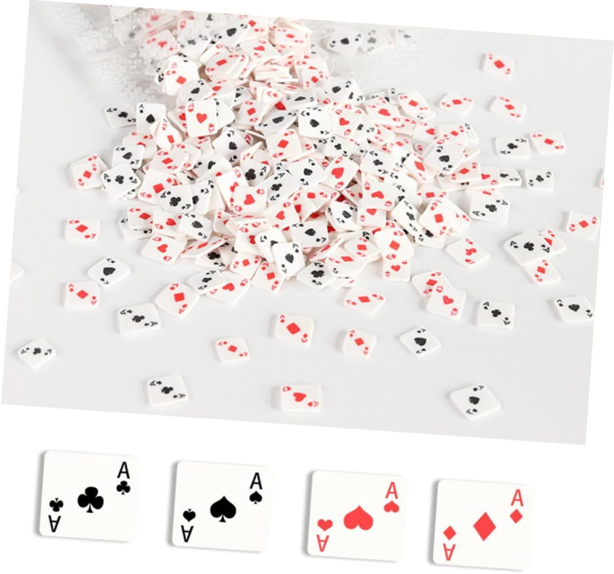 NOLITOY Nail Art Charms Simulation Playing Cards Polymer Clay DIY Materials for Unique Manicure Decorations Durable and Fashionable Craft Supplies image number 2