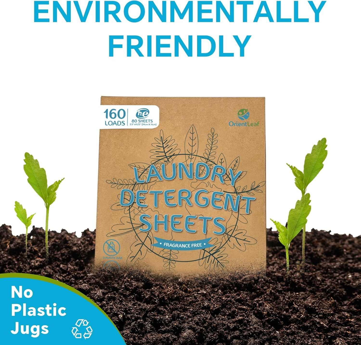 Orientleaf Laundry Detergent Sheets Fragrance Free, Eco-Friendly, Powerful Cleaning, up to 160 Loads, Hypoallergenic Laundry Soap Sheets for Travel and Home Washing image number 4